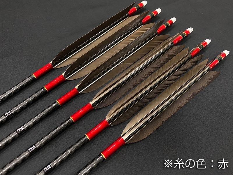 カーボン矢 6本組 ミズノWENEW 7518 黒手羽 (7)