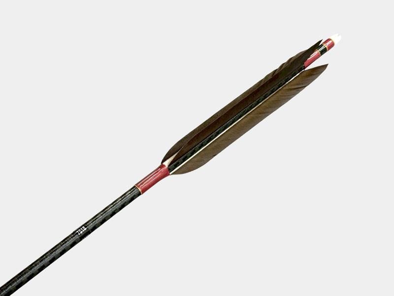 近的矢 カーボン WENEW 7518 黒羽 手羽 染めなし 6本組｜#04｜ネット限定