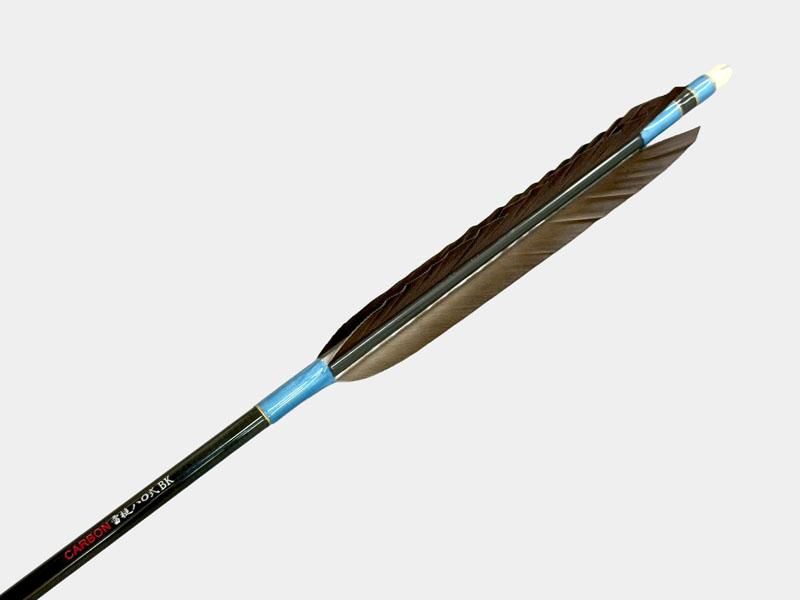 近的矢 カーボン 雷槌八〇式BK 黒羽 手羽 染めなし 6本組｜#01｜ネット限定