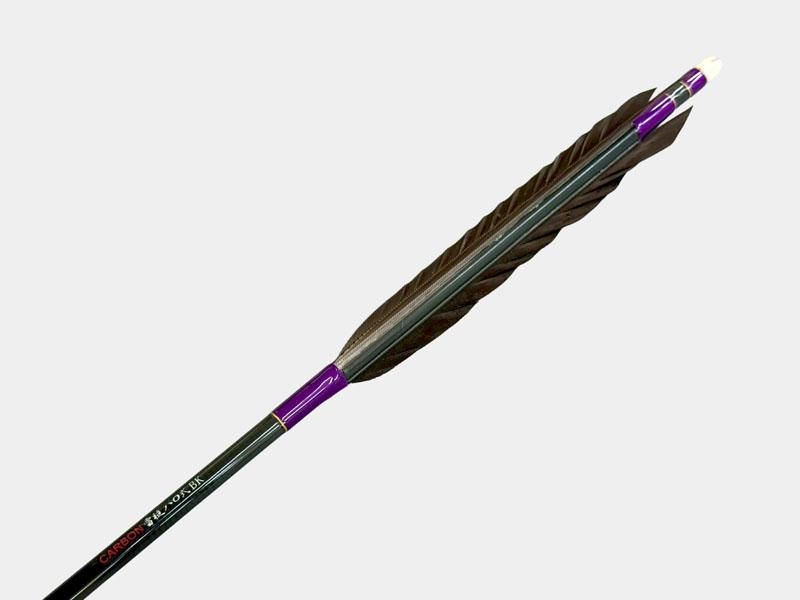 近的矢 カーボン 雷槌八〇式BK 黒羽 手羽 染めなし 6本組｜#04｜ネット限定
